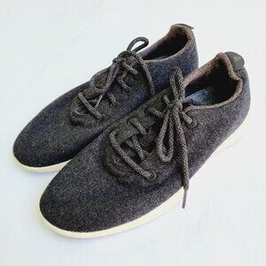 Allbirds Men's Dark Gray (Cream Sole) Wool Runners Lace-up Shoes - size 10